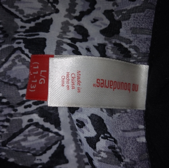 NoBo L 11/13 Black White Sheer Tunic Top - Picture 5 of 5